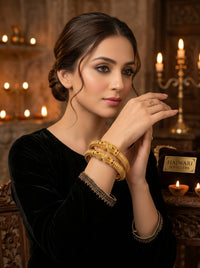 Luxury Stainless Steel Butterfly Bangles for Women | Gold Plated Designer Bangles