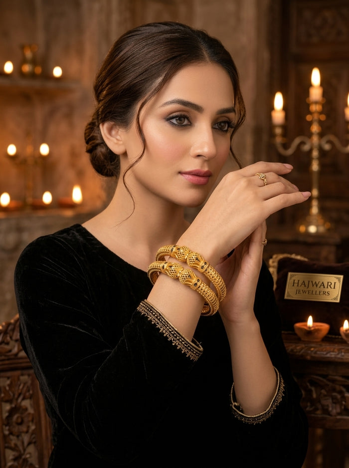Luxury Stainless Steel Butterfly Bangles for Women | Gold Plated Designer Bangles