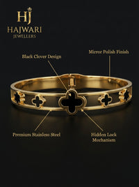 Luxury Clover Bracelet for Women | Gold Plated Stainless Steel Designer Bracelet