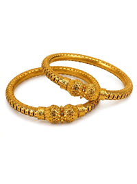 Luxury Stainless Steel Beaded Bangles for Women | Gold Plated Designer Bangles