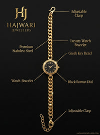 Luxury Watch Bracelet for Women | Gold Plated Stainless Steel Designer Bracelet