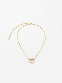 Minimalist Gold Heart Necklace | Adjustable Heart Pendant Necklace for Women | Everyday Elegant Jewelry