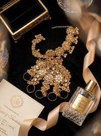 Luxury Bridal Hathphool Bracelet for Women | Gold Plated Floral Hand Harness Jewelry Set