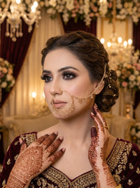 Luxury Bridal Nose Ring (Nath) for Women | Gold Plated Pearl & Crystal Wedding Nath
