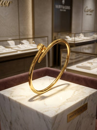 Luxury Gold Nail Bracelet for Women | Premium Stainless Steel Designer Bracelet