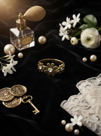 Luxury Floral Crystal Ring | Gold Plated Daisy Flower Ring for Women | Elegant Everyday Statement Ring