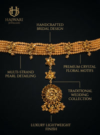 Luxury Bridal Matha Patti for Women | Gold Plated Multi-Strand Pearl Headpiece