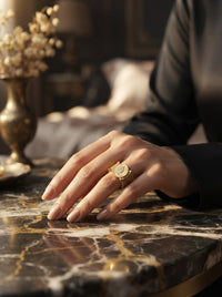 Vintage Coin Mesh Ring | Gold Plated Adjustable Statement Ring for Women | Elegant Retro Jewelry