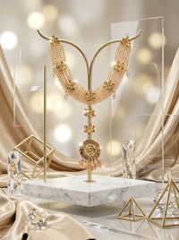 Luxury Bridal Matha Patti for Women | Gold Plated Multi-Strand Pearl Headpiece