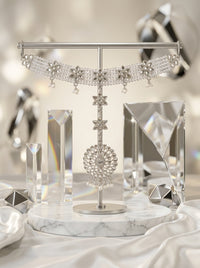 Luxury Silver Bridal Matha Patti for Women | Crystal Floral Wedding Headpiece